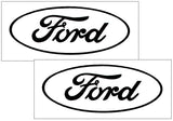Ford Oval Logo Decal Set - Open Style - 5" Tall
