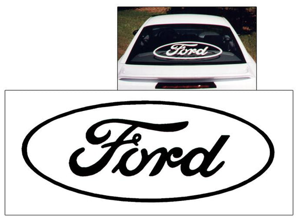 Ford Oval Logo Decal - Open Style - 12