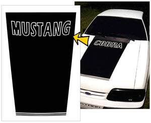 1987-93 Mustang Blackout Hood Decal - Mustang Name