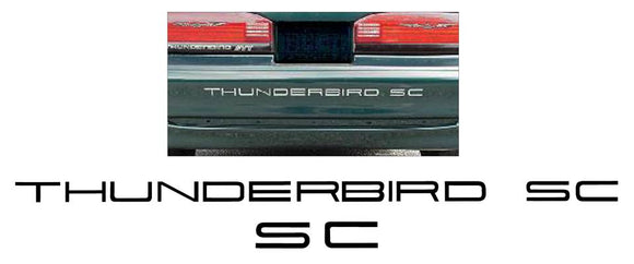 1989-95 Ford Thunderbird Embossed Bumper Letters Decal