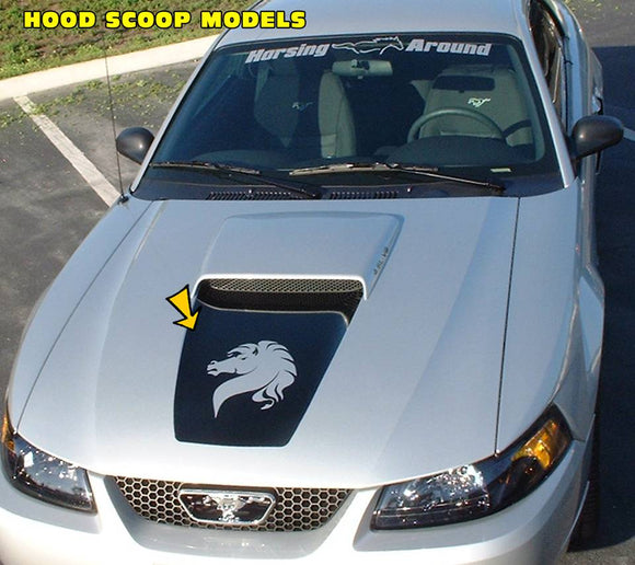 1999-04 Mustang GT Square Nose Hood Decal - Horse Head Cutout - Scoop