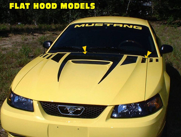 1999-03 Mustang Claw Hood and Fader Decal Kit - Flat Hood