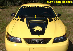 1999-03 Mustang Claw Hood & Faders & Square Nose & Horse Head Decal
