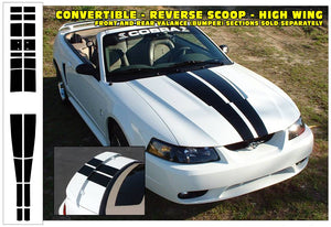 1999-02 Mustang Cobra Lemans Racing Stripe Decal - Convertible Reverse Scoop