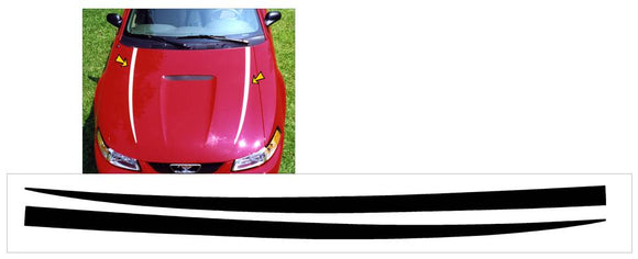 1999-04 Mustang Hood Cowl Stripes Decal - No Designation