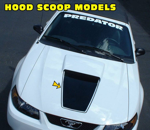 1999-04 Mustang GT Square Nose Hood Decal with Pinstripe - Hood Scoop