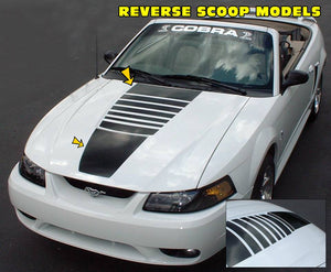 1999-02 Mustang Cobra Fade Hood Decal Kit - Reverse Scoop