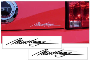 Mustang Script Decal Set - 1.25" x 8"
