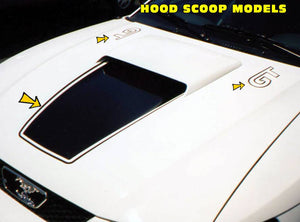 1999-04 Mustang Square Nose Hood Decal with Pinstripe & GT Decals