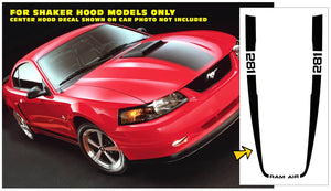2003-04 Mustang Mach 1 Hood Stripe Decal with 281 and RAM AIR names