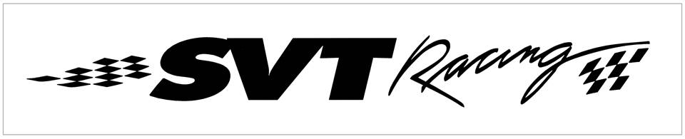 Ford Mustang SVT Racing with Flag Windshield Decal - 4.25