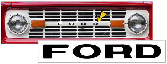 1966-77 Ford Bronco Grille Letter Decal Set