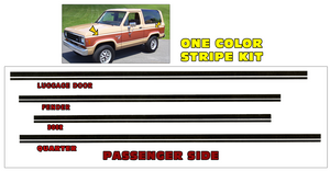 1984-86 Ford Bronco II Upper Body Dual Line Stripe Decal Kit - One Color