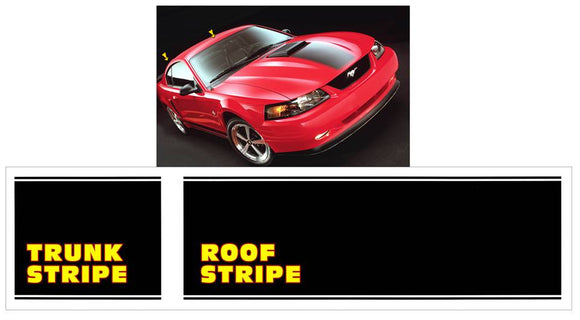 2003-04 Mustang Mach 1 Roof and Trunk Stripe Decal