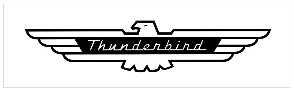 thumbnail image 2 of ZIC Motorsports 1957 Ford Thunderbird Emblem Sign – 30x6 Heavy Duty Steel, High Gloss, Reproduction 2 of 4