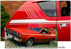 1973-75 AMC American Motors Gremlin Rally Side Stripe Decal Kit