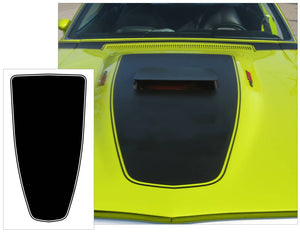 1971 Dodge Charger R/T Hood Blackout Decal - No Name