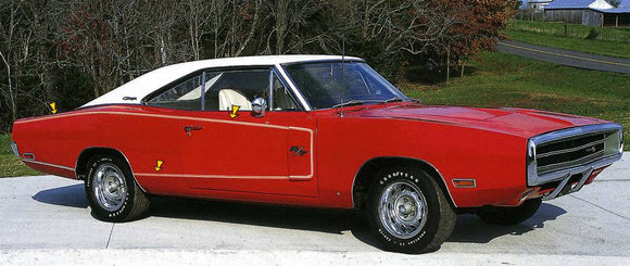 1970 Dodge Charger R/T Side C-Stripe Pinstripe Stripe Decal Kit