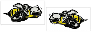 1971 Dodge Charger Quarter Panel Bee Decal Set - 2" x 3.75"