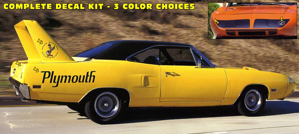 Autocollant Déco Mural Plymouth Road Runner 1973-74 - Style Graphique Autocollant Déco Mural Plymouth Road Runner 1973-74 - Style Graphique