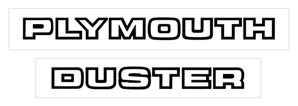 1984-85 Plymouth Turismo Duster - Liftgate Decals