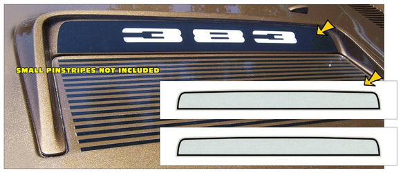 1972 Plymouth Road Runner or GTX Hood Bezel Decal  - Blank No Numeral