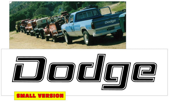 1976-86 Dodge Tailgate Decal - Dodge Name - Small - 1