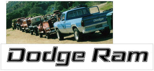 1977-84 Dodge Ram Tailgate Decal - Dodge Ram Name - 4.7" x 33"