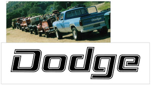 1969-84 Dodge Tailgate Decal - Dodge Name - 4.5" x 17.25"