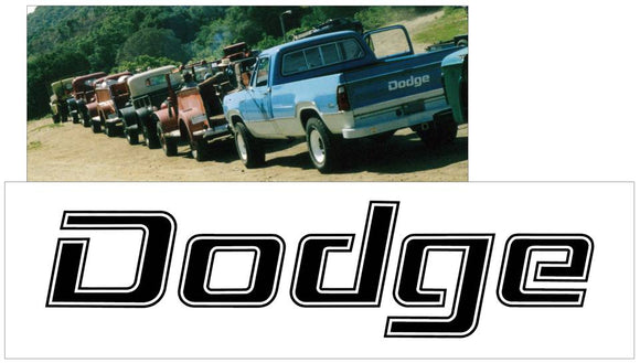 1969-84 Dodge Tailgate Decal - Dodge Name - 4.5