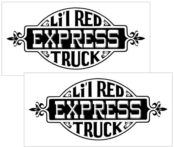 1978-79 Dodge Li'l Red Express Truck Door Crests Lettering Decal