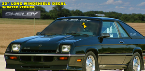 1987 Dodge Charger SHELBY Windshield Decal - 22" Long