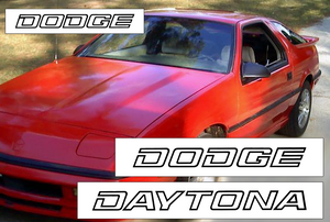 1987-91 Dodge Daytona Decal Kit