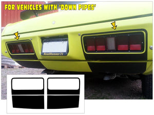 1971 Plymouth Road Runner - GTX - Bumper Pan Blackout Decal  - Down Pipes