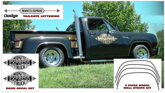 1978-79 Dodge Midnite Express Truck Stripe and Lettering Kit