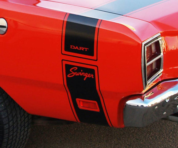 1969 Dodge Dart Swinger Bumble Bee Stripe Decal Kit - Dart & Swinger Names