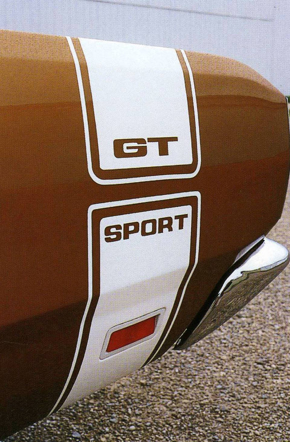 1969 Dodge Dart GTS Sport Bumble Bee Stripe Decal Kit - GT & Sport Names
