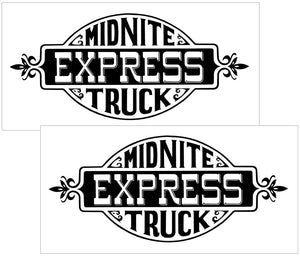 1978-79 Dodge Midnite Express Truck Door Crest Lettering Decal Set