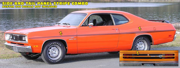 1970 Plymouth Duster Side Stripe and Tail Panel Stripe Decal Kit