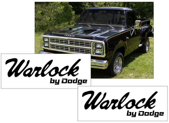 1977-79 Dodge Warlock by Dodge Fender Decal Set - 2.25