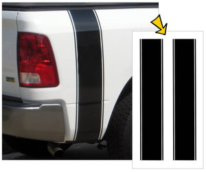 Dodge Truck Vertical Bed Stripe Decal Kit - No Name - 8.5 " x 50"