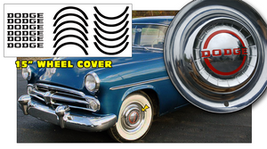 1954 Dodge Coronet 15" Wheel Cover - Hub Cap Decal Insert Kit