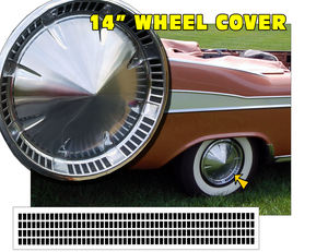 1959 Plymouth 14" Wheel Cover - Hub Cap Decal Inserts