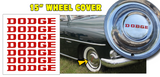 1952 Dodge Coronet / Meadowbrook 15" Wheel Cover - Hub Cap Letters Decal - DODGE