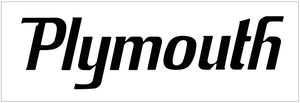 Plymouth Name Decal - Small - 2.75" x 10"
