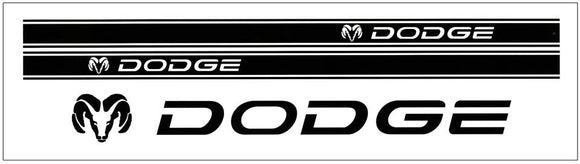 Dodge Truck Lower Rocker Stripe Decal Kit with Ram Head Cutout