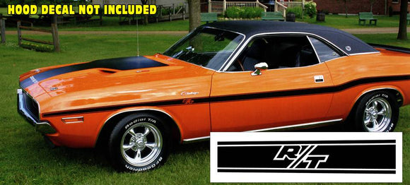 1970 Dodge Challenger Mid Body Stripe Decal Kit - R/T Designation