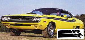 1971 Dodge Challenger R/T Upper Body Stripe Decal Kit - R/T Name