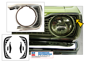 1973-76 Dodge Dart Headlight Bezel Insert Decals