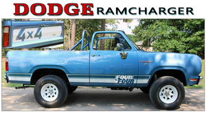1977-78 Dodge Macho Ramcharger 4x4 Truck Stripe Decal Kit